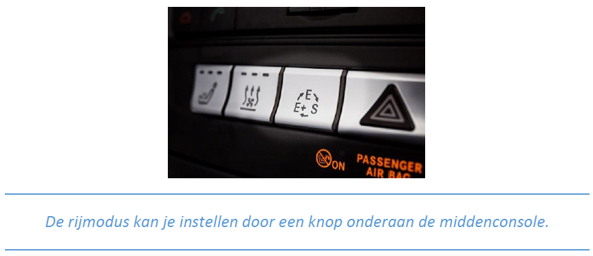 Mercedes Benz B-klasse Electric Drive_instellen rijmodus